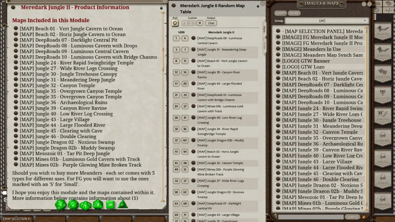Fantasy Grounds - Meanders Map Pack: Meredark Jungle II (Map Pack) Screenshot 1