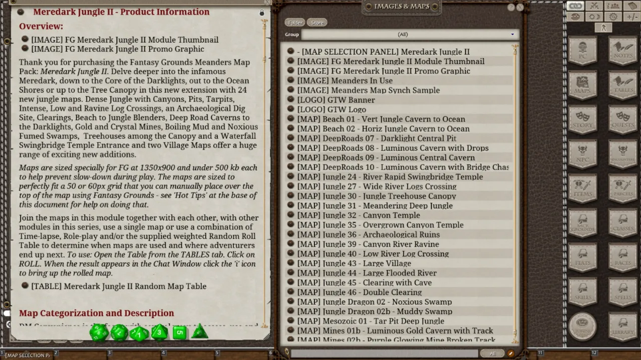 Fantasy Grounds - Meanders Map Pack: Meredark Jungle II (Map Pack) Screenshot 0