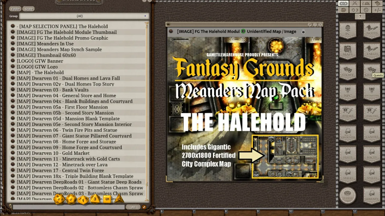 Fantasy Grounds - Meanders Map Pack: The Halehold (Map Pack) Screenshot 0