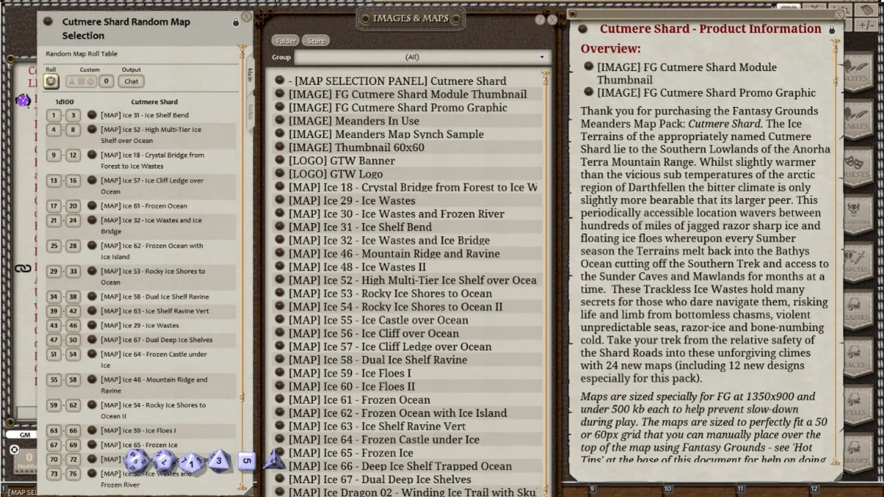 Fantasy Grounds - Meanders Map Pack: Cutmere Shard (Map Pack) Screenshot 2