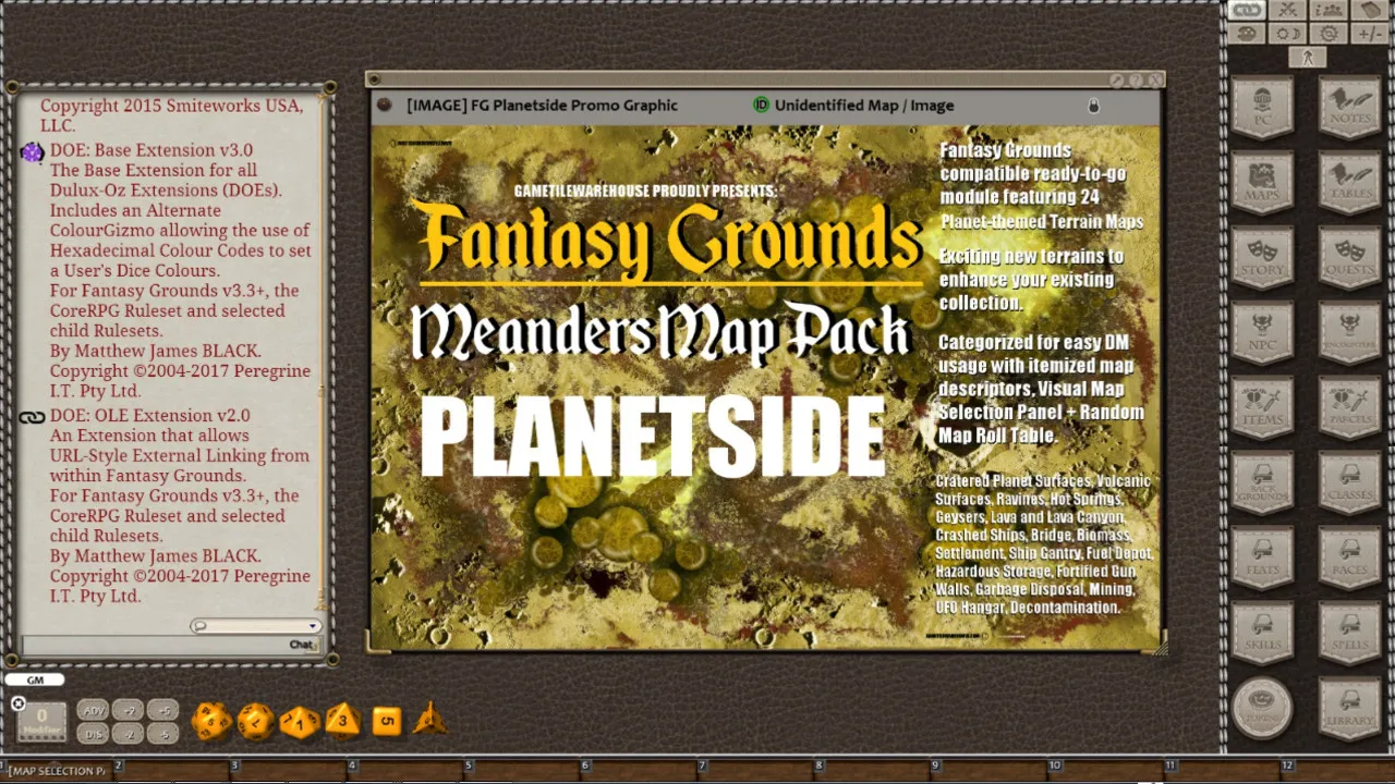 Fantasy Grounds - Meanders Map Pack: Planetside (Map Pack) Screenshot 0