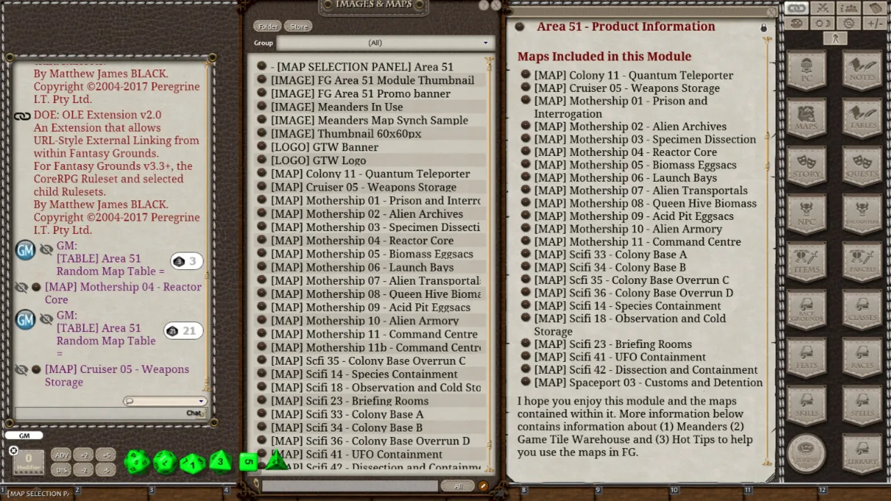 Fantasy Grounds - Meanders Map Pack: Area 51 (Map Pack) Screenshot 4