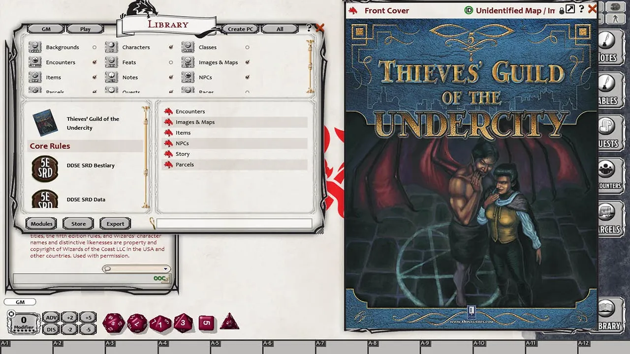 Fantasy Grounds - Thieves’ Guild of the Undercity (5E) Screenshot 1