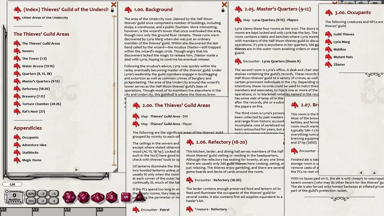 Fantasy Grounds - Thieves’ Guild of the Undercity (5E) Screenshot 3