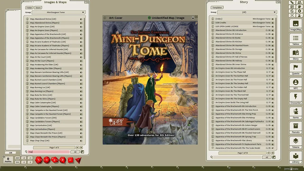 Fantasy Grounds - Mini-Dungeon Tome (5E) Screenshot 0