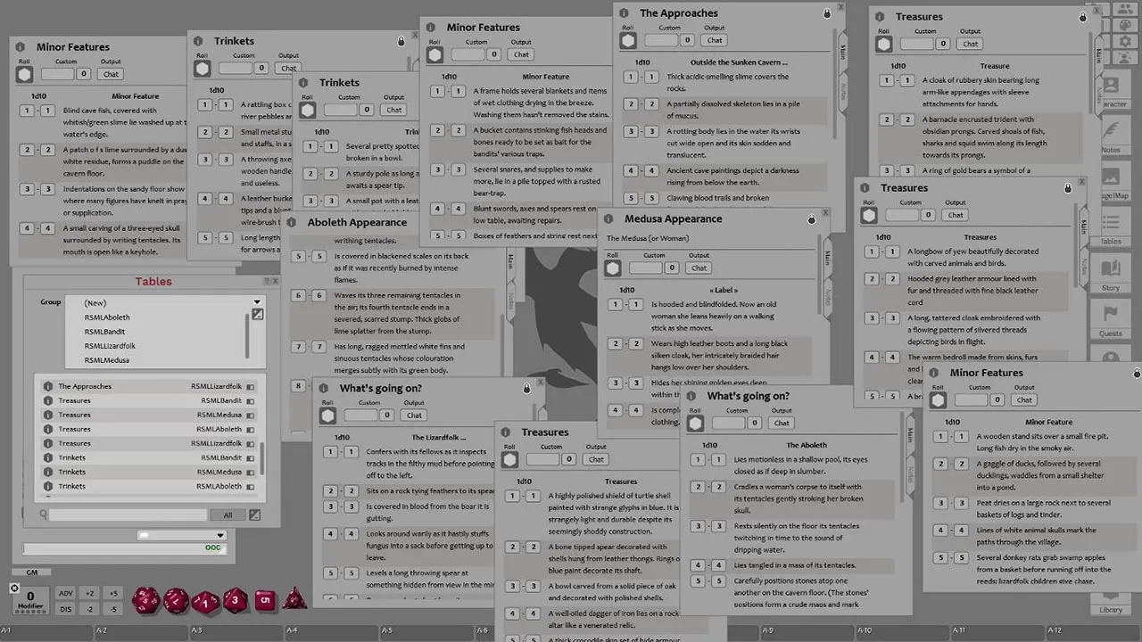Fantasy Grounds - Monstrous Lairs #12 to #15: Medusas, Aboleth, Lizardfolk, and Bandits (Any Ruleset) Screenshot 1