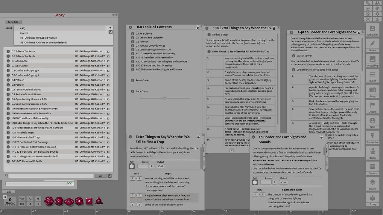 Fantasy Grounds - 20 Things #19 to #20: Kobold Warren, Fort on the Borderlands (Any Ruleset) Screenshot 1