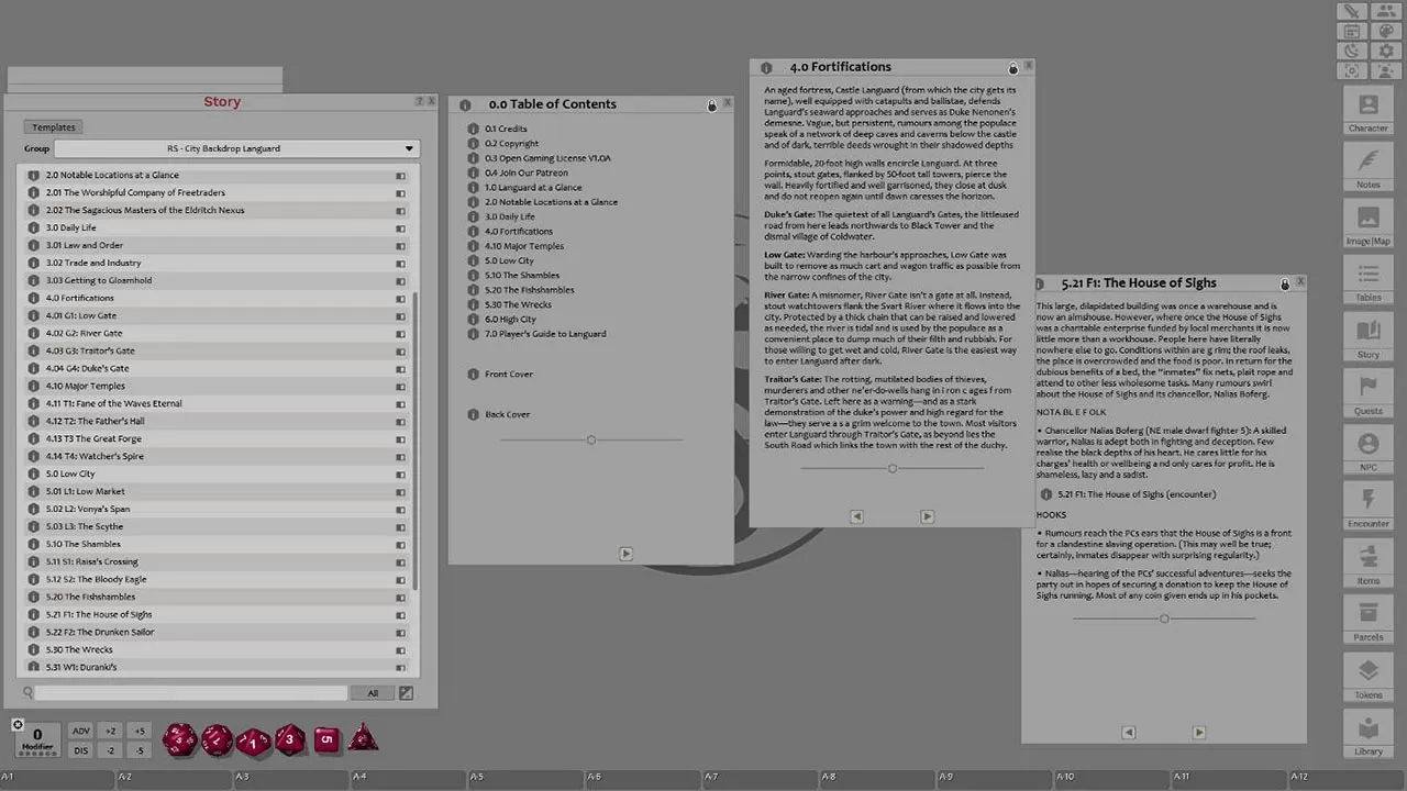Fantasy Grounds - City Backdrop: Languard (5E) Screenshot 1