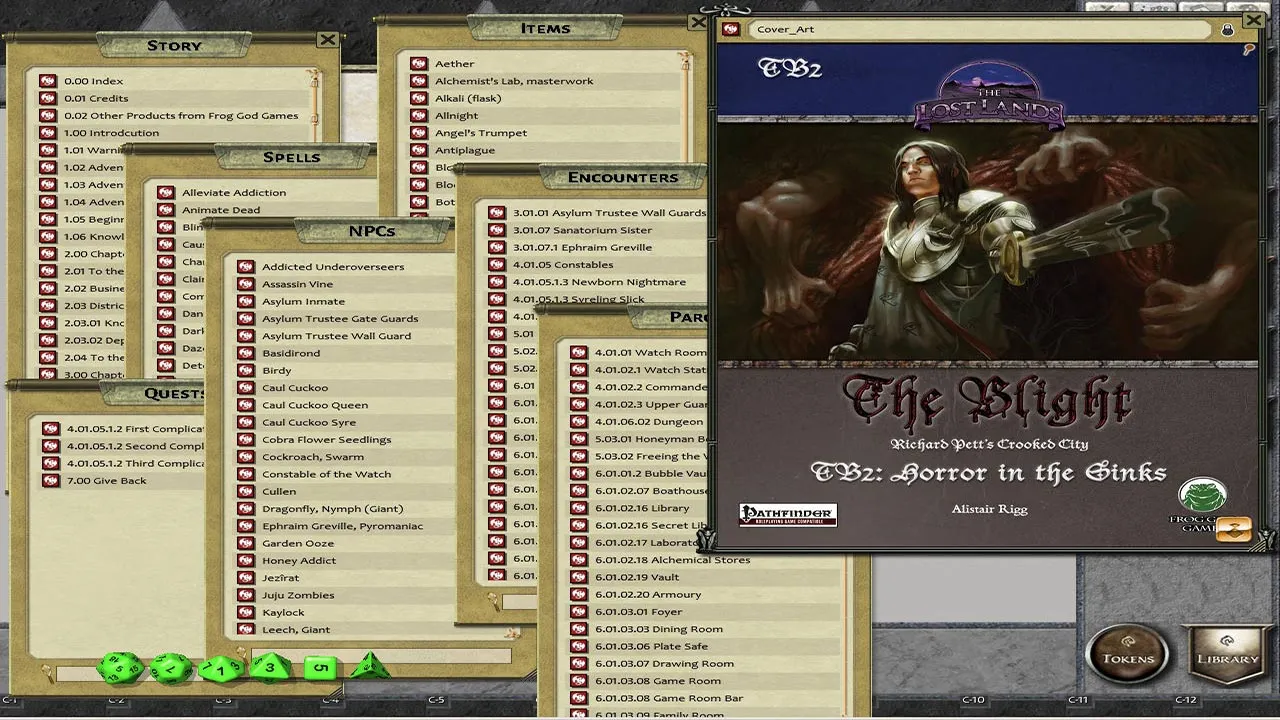 Fantasy Grounds - The Blight: Horror in the Sinks (PFRPG) Screenshot 0