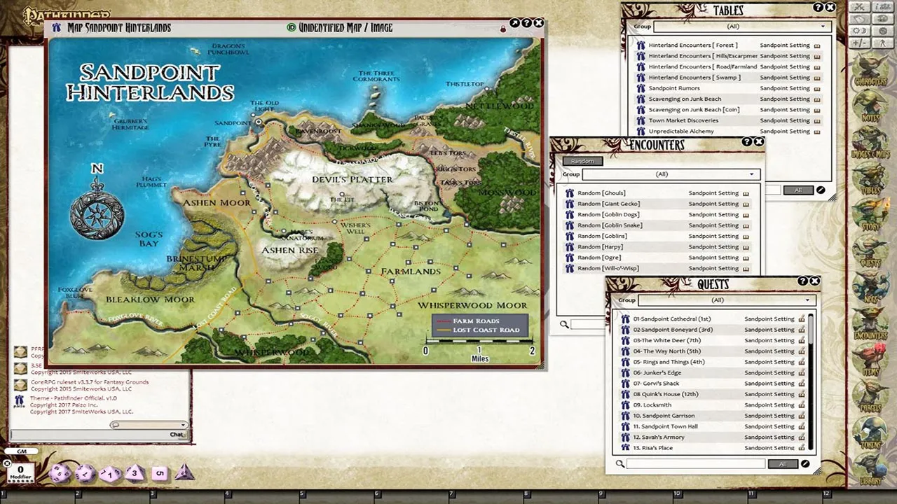 Fantasy Grounds - Pathfinder Campaign Setting: Sandpoint, Light of the Lost Coast (PFRPG) Screenshot 1