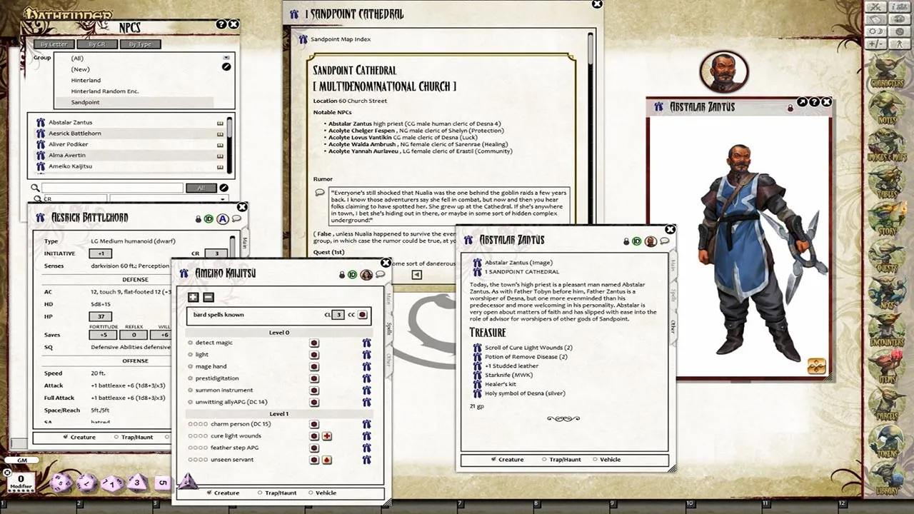 Fantasy Grounds - Pathfinder Campaign Setting: Sandpoint, Light of the Lost Coast (PFRPG) Screenshot 3