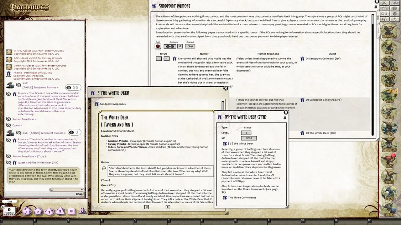 Fantasy Grounds - Pathfinder Campaign Setting: Sandpoint, Light of the Lost Coast (PFRPG) Screenshot 2