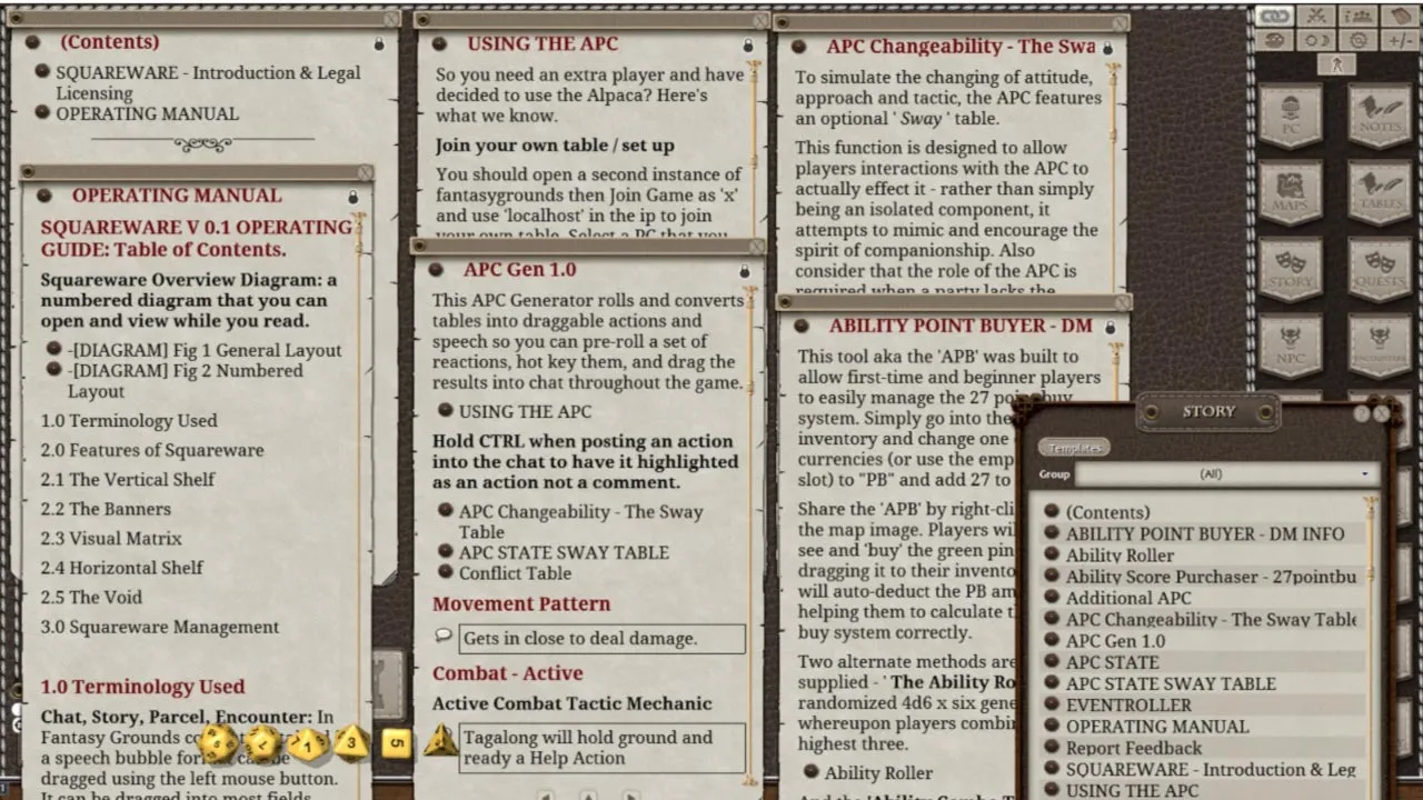 Fantasy Grounds - Squareware (5E) Screenshot 0