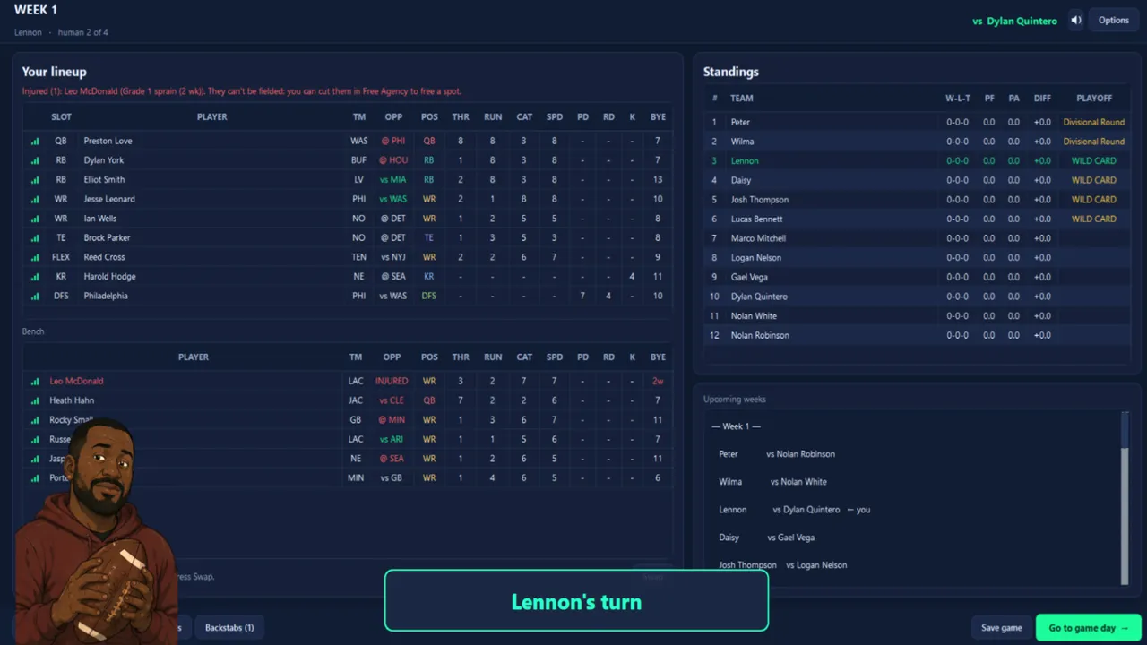 ReDraft: The Fantasy Football Simulator Screenshot 0