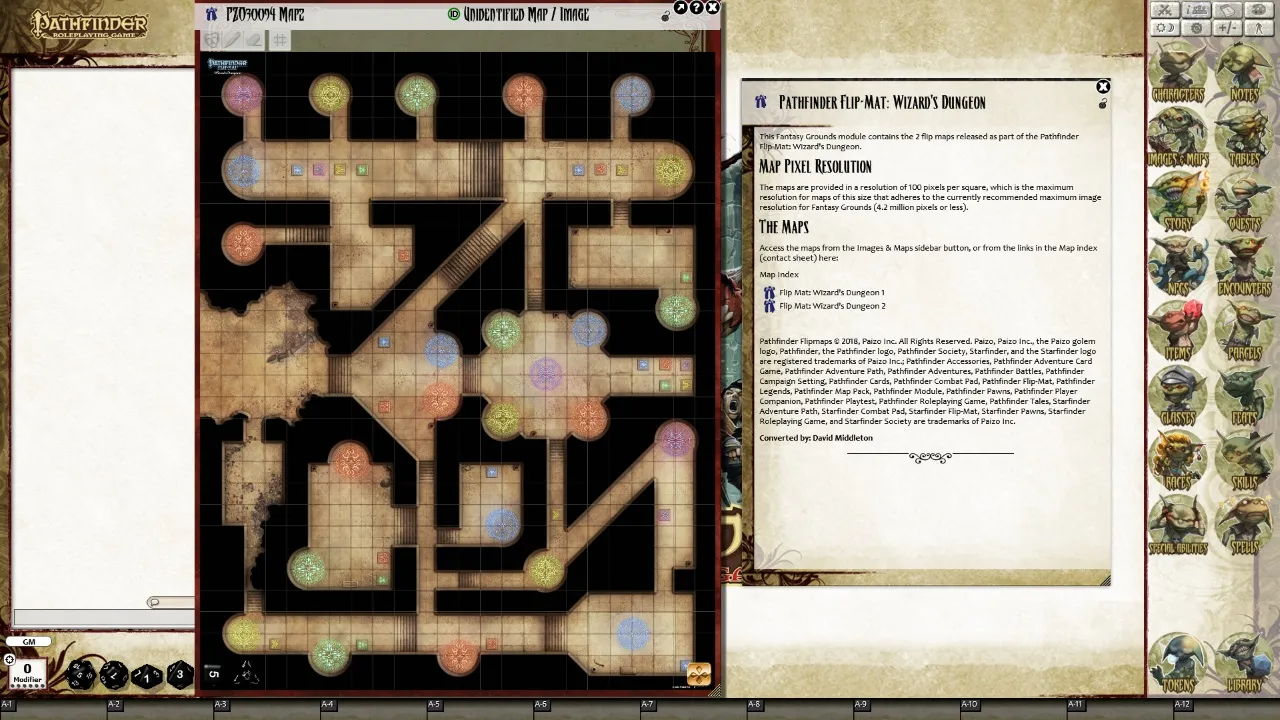 Fantasy Grounds - Pathfinder Flip-Mat: Wizard's Dungeon (Map Pack) Screenshot 2