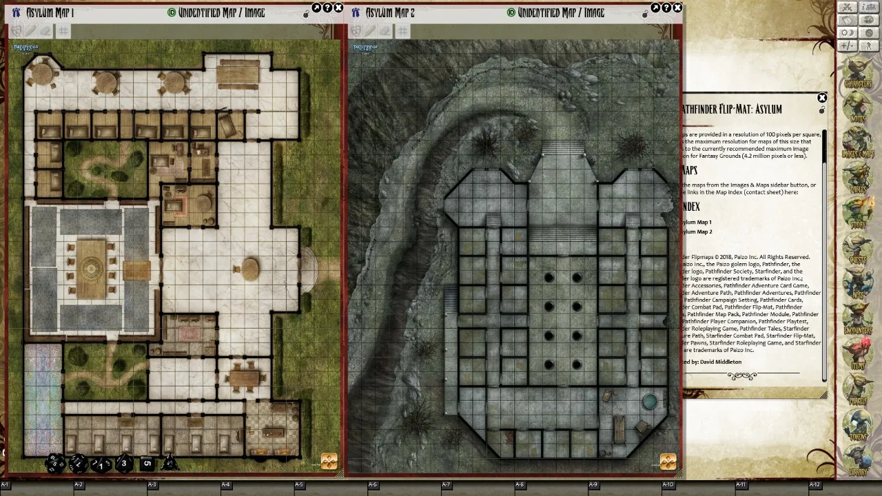 Fantasy Grounds - Pathfinder Flip-Mat: Asylum (Map Pack) Screenshot 2