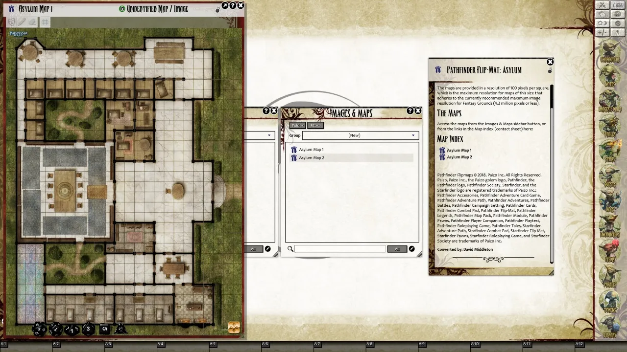 Fantasy Grounds - Pathfinder Flip-Mat: Asylum (Map Pack) Screenshot 1