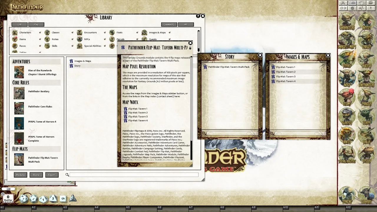 Fantasy Grounds - Pathfinder Flip-Mat: Tavern Multi-Pack (Map Pack) Screenshot 1