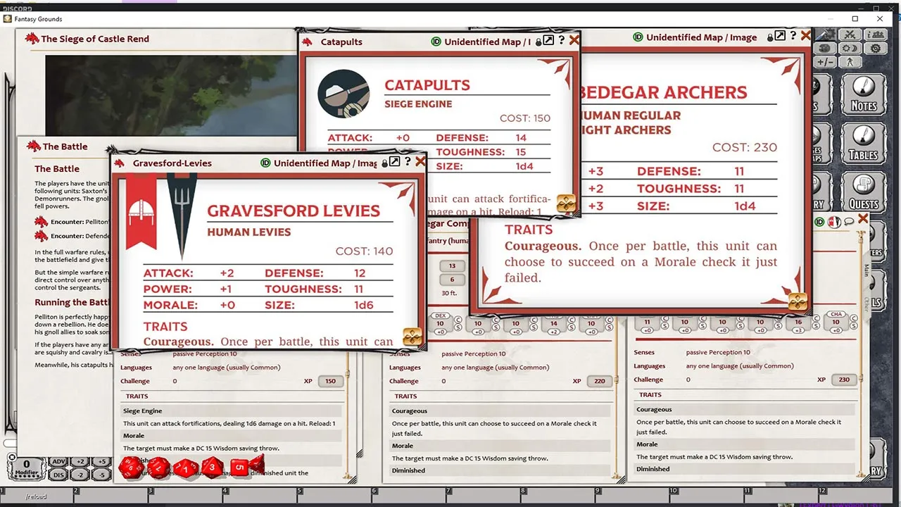 Fantasy Grounds - Strongholds & Followers (5E) Screenshot 3