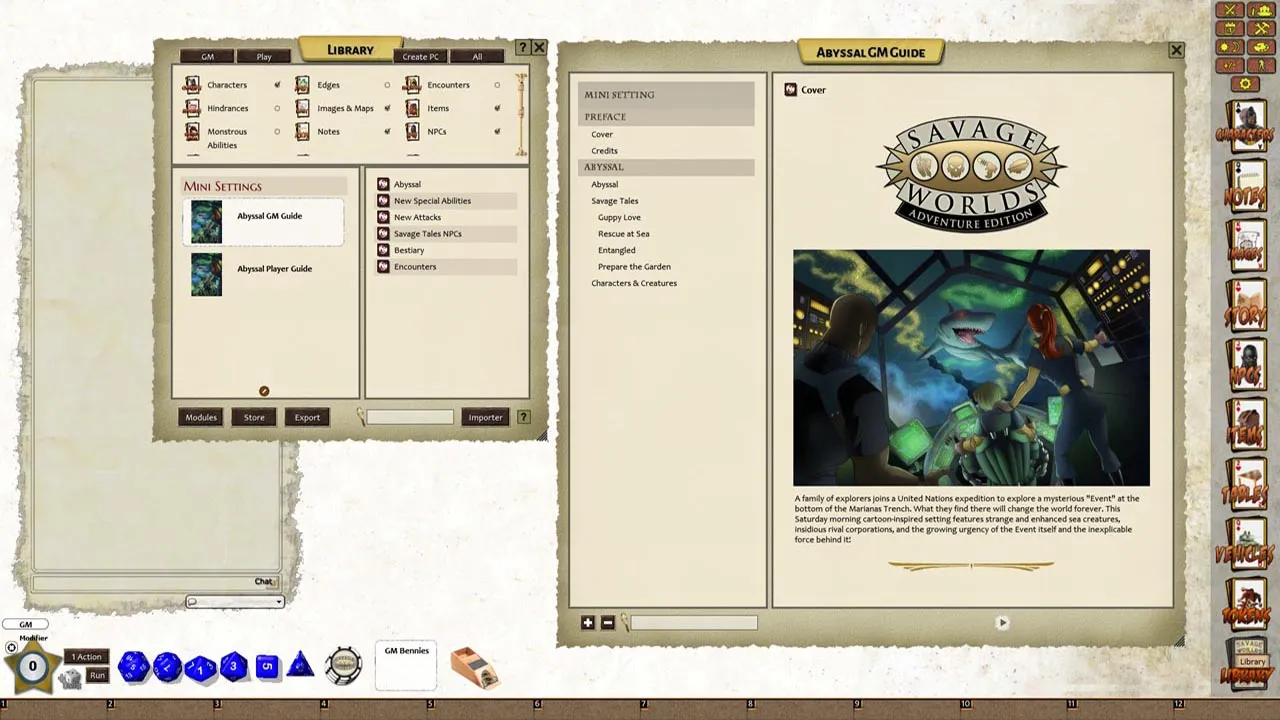 Fantasy Grounds - Savage Worlds Adventure Edition: MiniSettings (SWADE) Screenshot 1