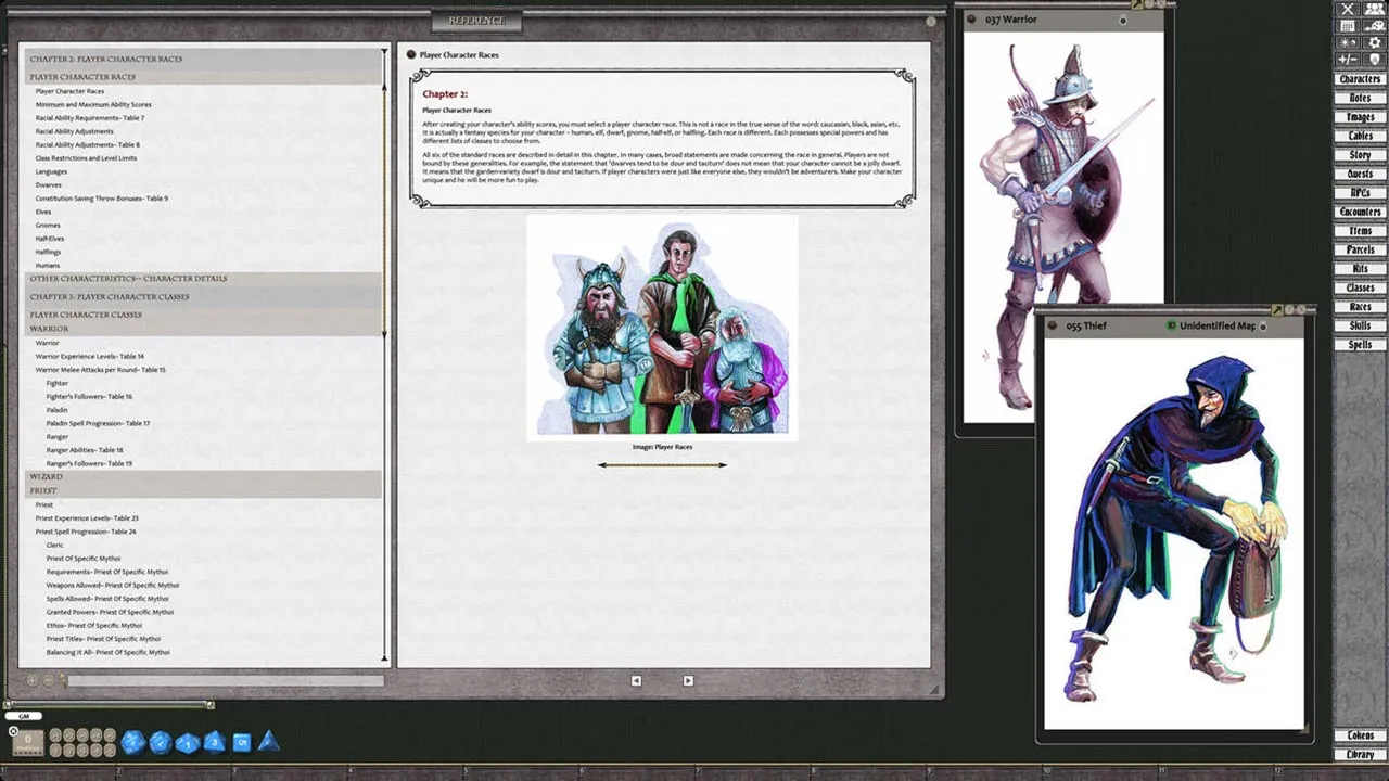 Fantasy Grounds - D&D Classics: Player's Handbook (2E) Screenshot 1