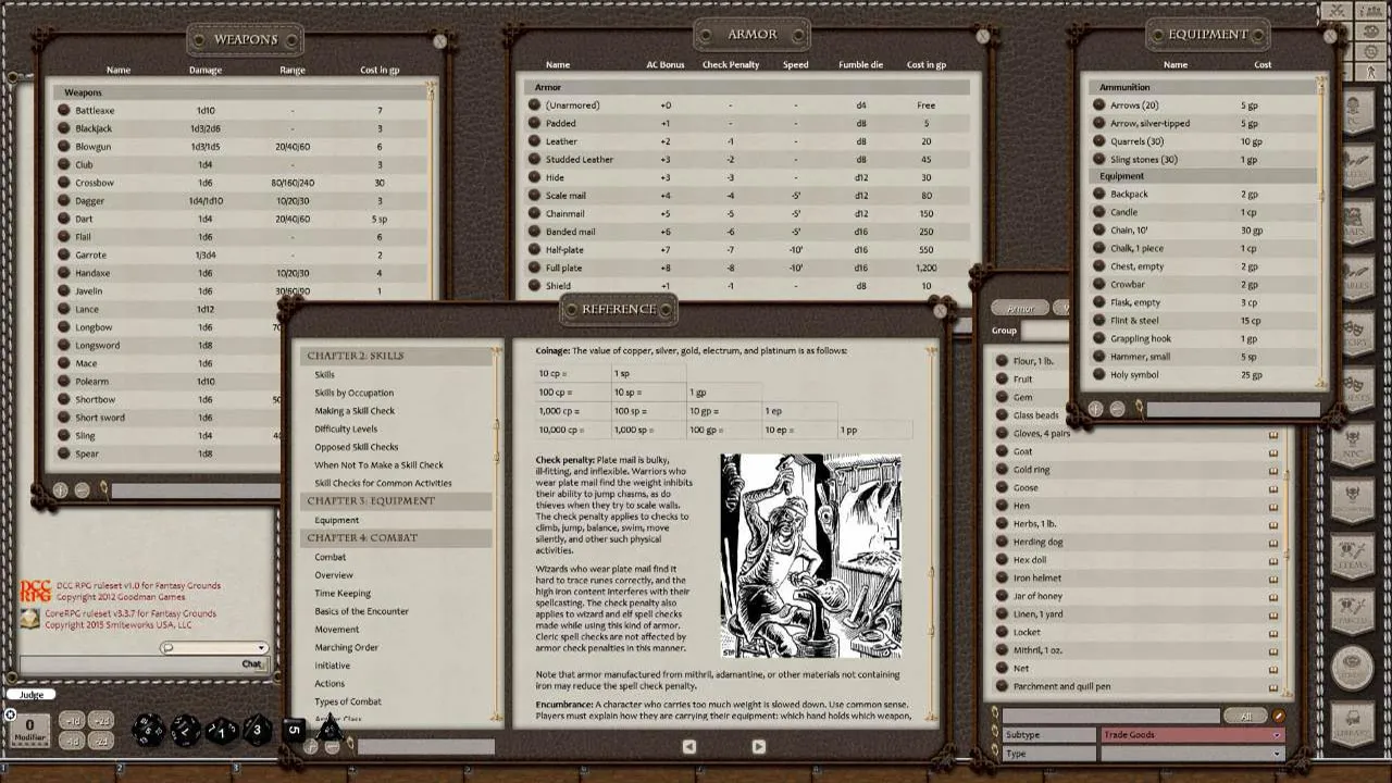 Fantasy Grounds - Dungeon Crawl Classics Ruleset (DCC) Screenshot 2