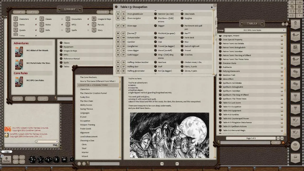 Fantasy Grounds - Dungeon Crawl Classics Ruleset (DCC) Screenshot 0
