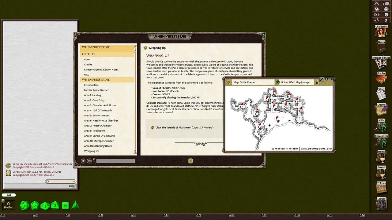 Fantasy Grounds - Castles & Crusades Adventure Pack Volume 1 (C&C) Screenshot 0