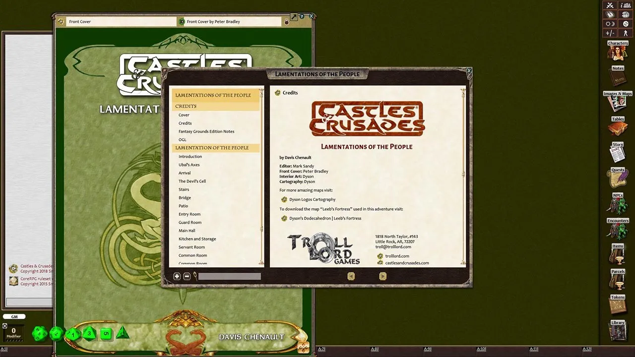 Fantasy Grounds - Castles & Crusades Adventure Pack Volume 1 (C&C) Screenshot 11