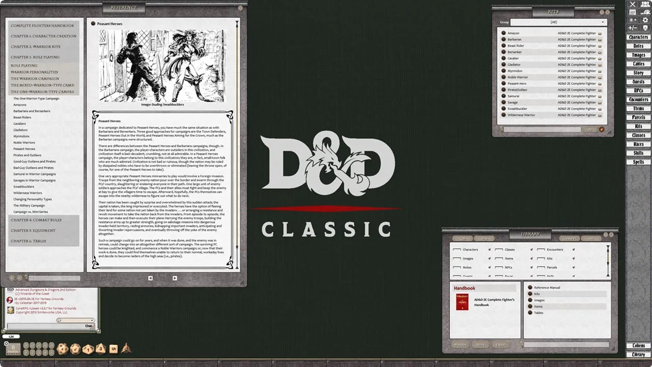 Fantasy Grounds - D&D Classics: Complete Fighter's Handbook Screenshot 1