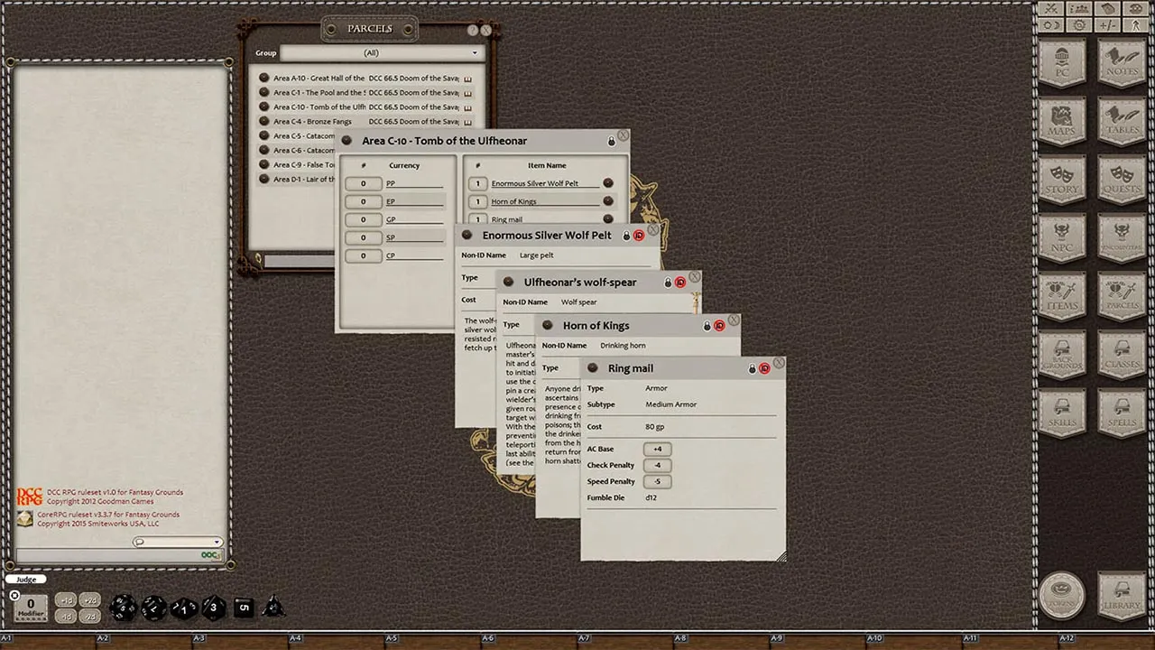 Fantasy Grounds - Dungeon Crawl Classics #66.5: Doom of the Savage Kings (DCC) Screenshot 6