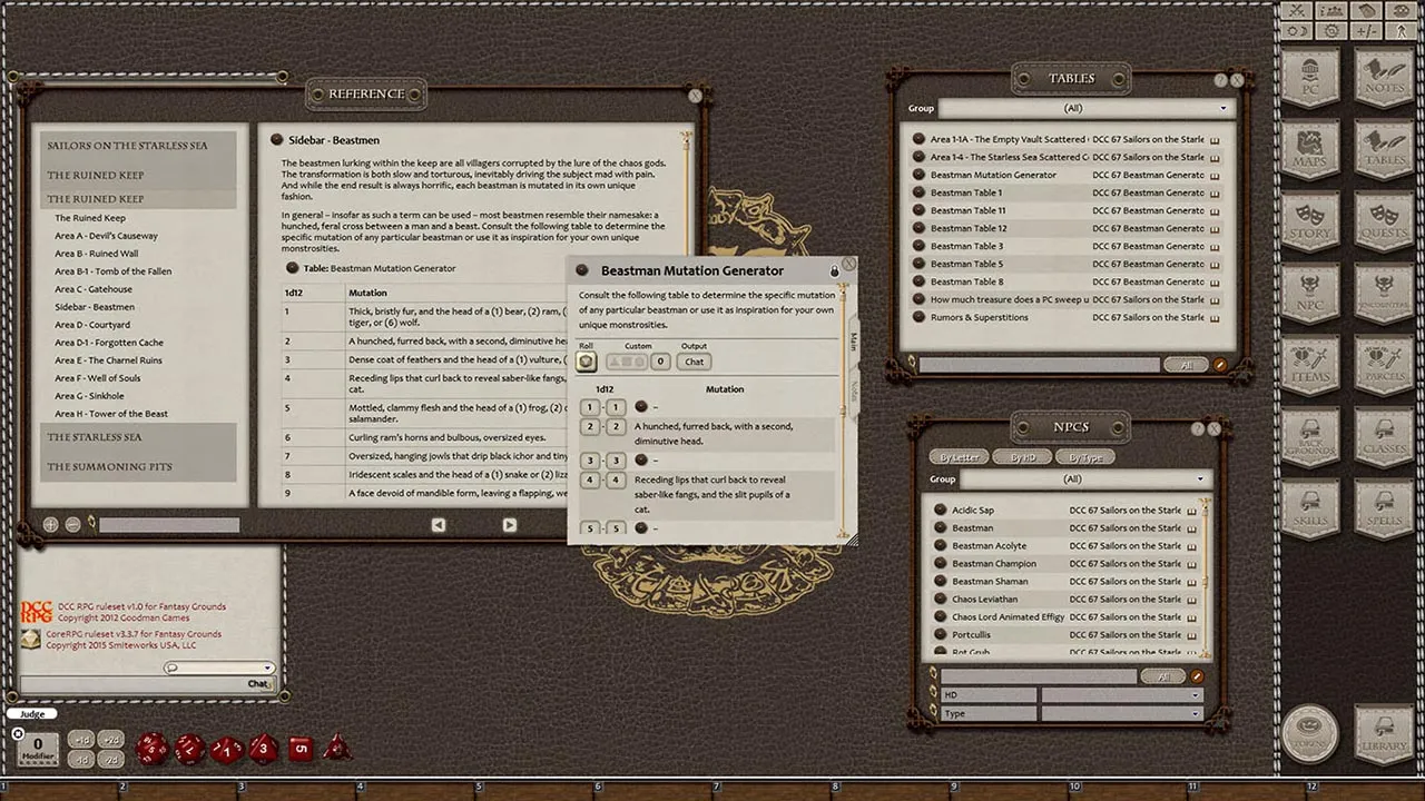 Fantasy Grounds - Dungeon Crawl Classics #67: Sailors on the Starless Sea (DCC) Screenshot 5