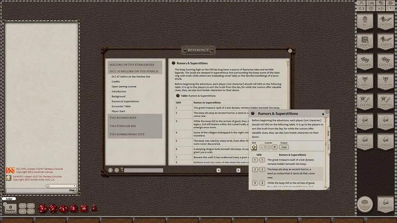 Fantasy Grounds - Dungeon Crawl Classics #67: Sailors on the Starless Sea (DCC) Screenshot 1