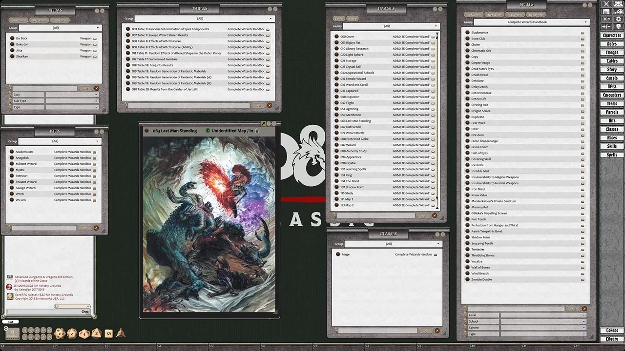 Fantasy Grounds - D&D Classics: Complete Wizard's Handbook (2E) Screenshot 1