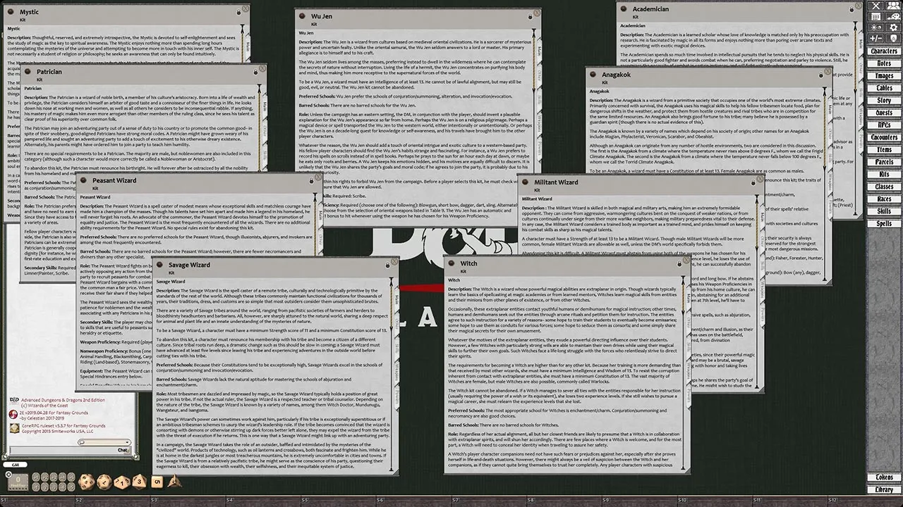 Fantasy Grounds - D&D Classics: Complete Wizard's Handbook (2E) Screenshot 2
