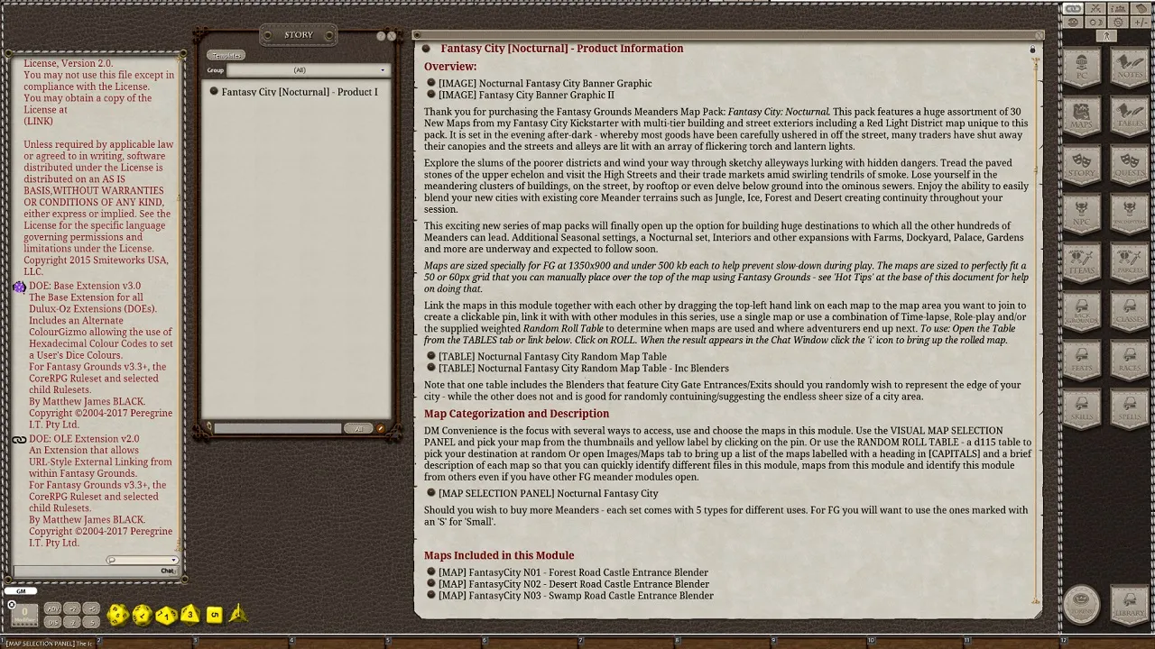 Fantasy Grounds - Meanders Map Pack: Fantasy City Nocturnal (Map Pack) Screenshot 4