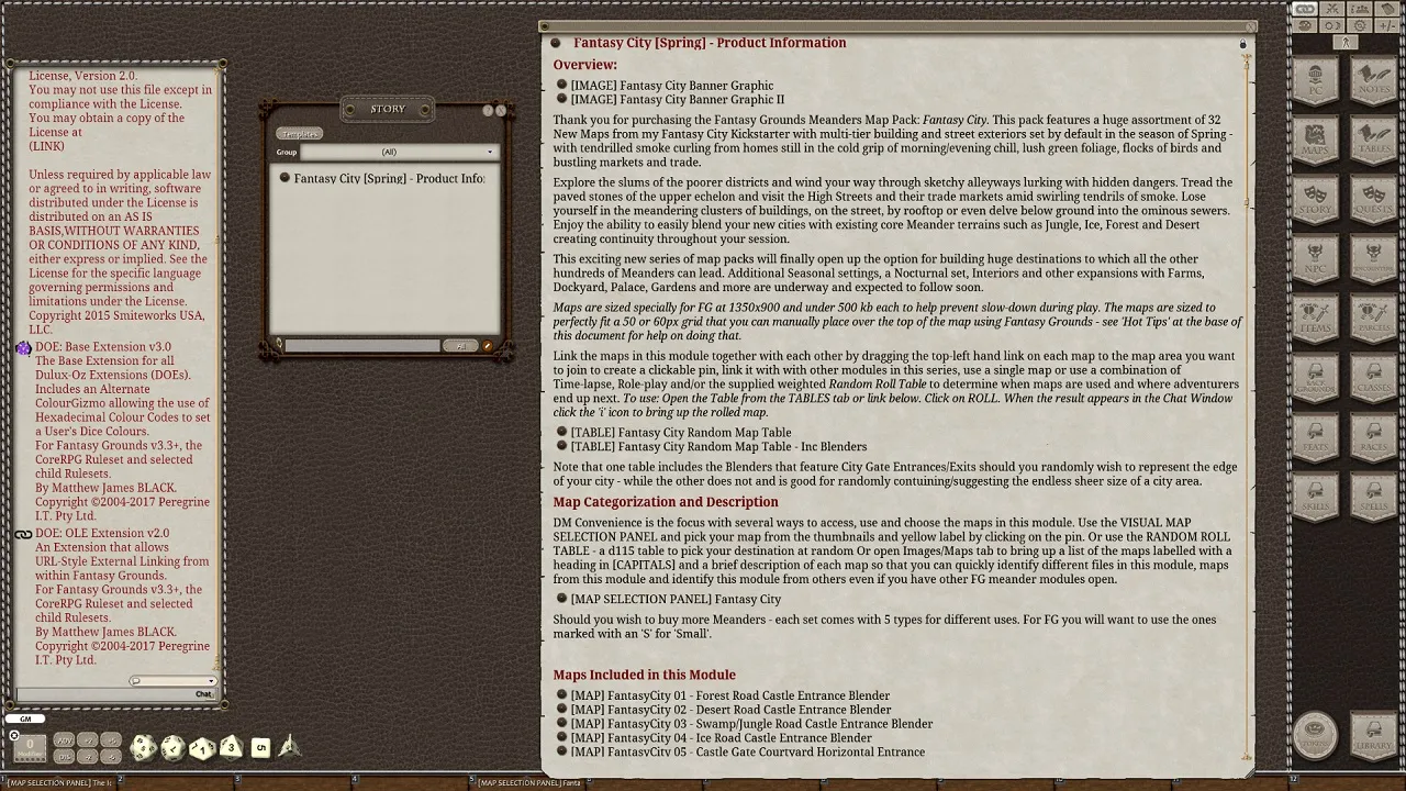 Fantasy Grounds - Meanders Map Pack: Fantasy City Spring Season (Map Pack) Screenshot 4