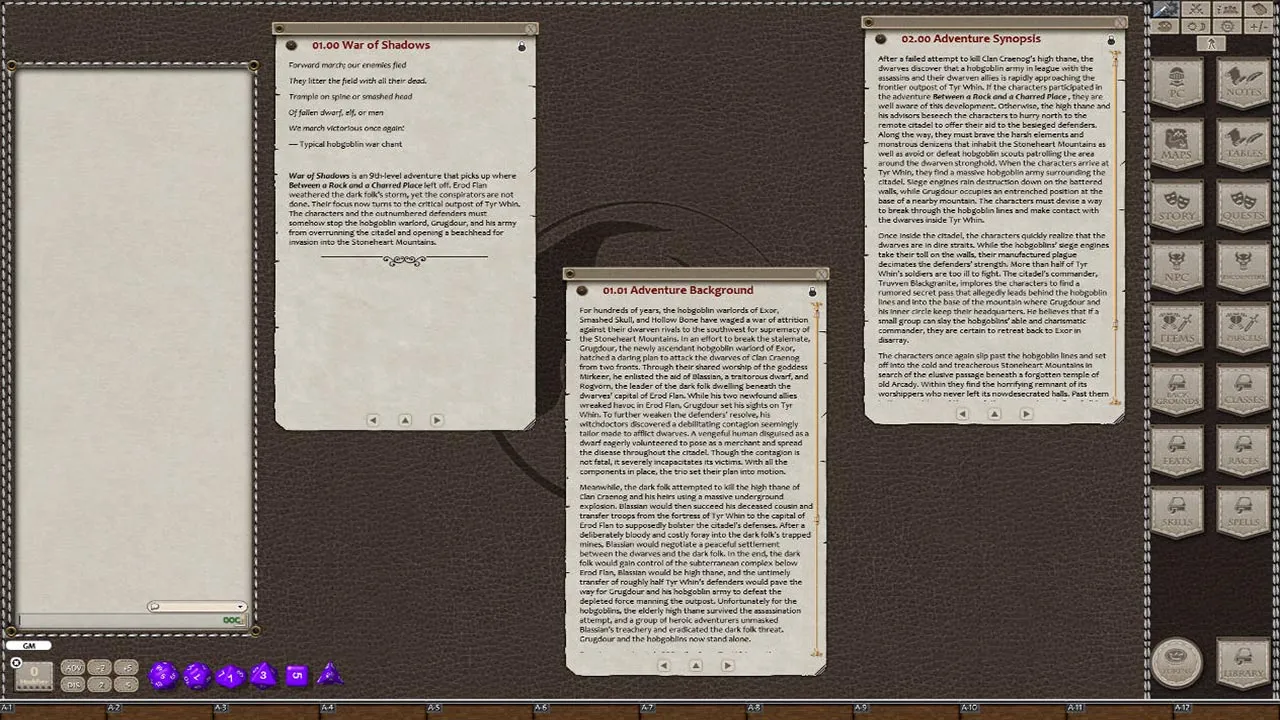 Fantasy Grounds - Quests of Doom 4: War of Shadows (5E) Screenshot 1