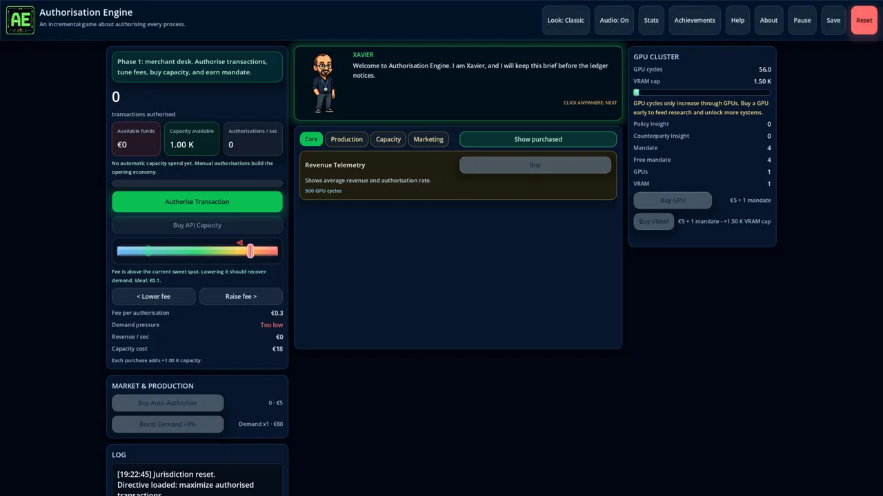 Authorisation Engine Screenshot 1