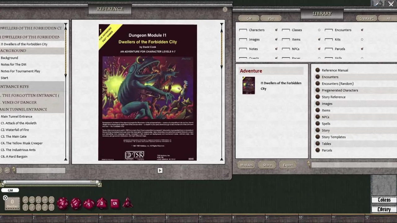 Fantasy Grounds - D&D Classics: I1 Dwellers of the Forbidden City (2E) Screenshot 5