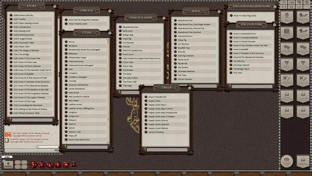 Fantasy Grounds - Dungeon Crawl Classics #86: Hole in the Sky (DCC) Screenshot 3