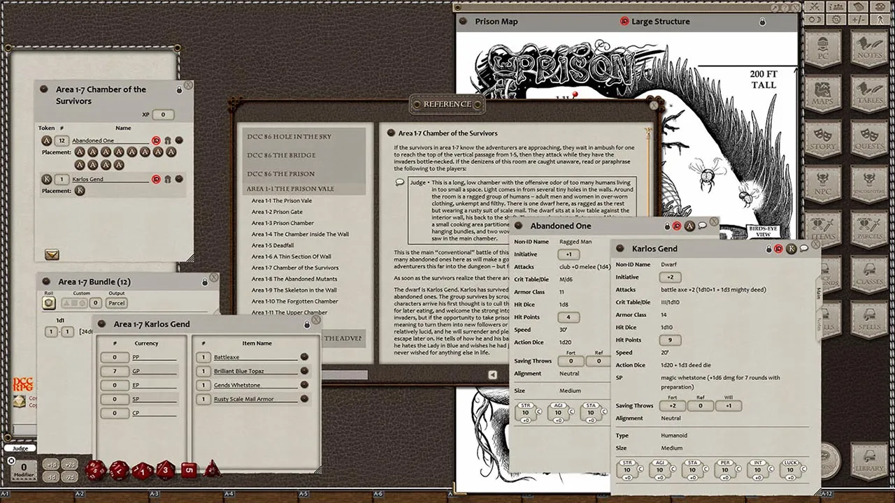 Fantasy Grounds - Dungeon Crawl Classics #86: Hole in the Sky (DCC) Screenshot 1