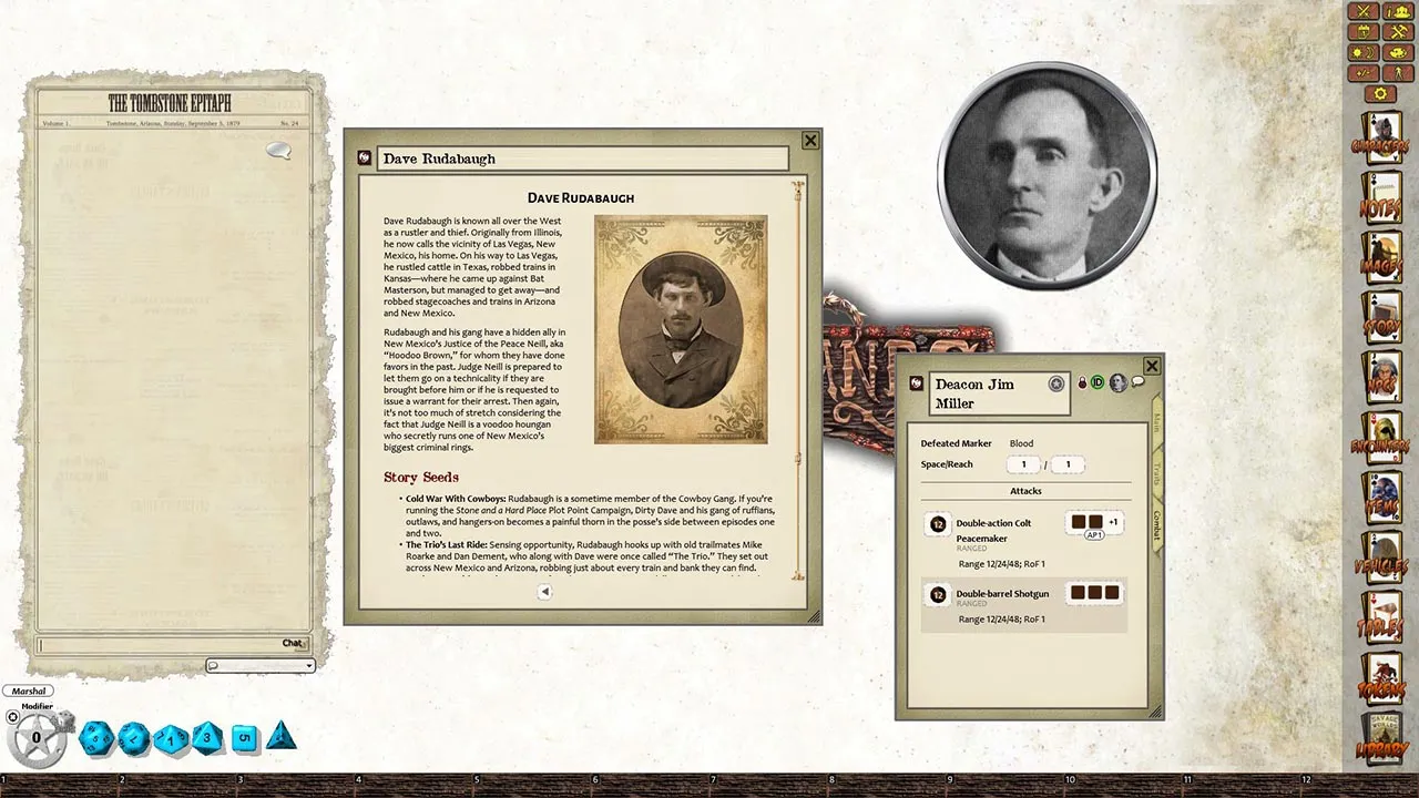 Fantasy Grounds - Lone Killers of the Southwest (Savage Worlds) Screenshot 1