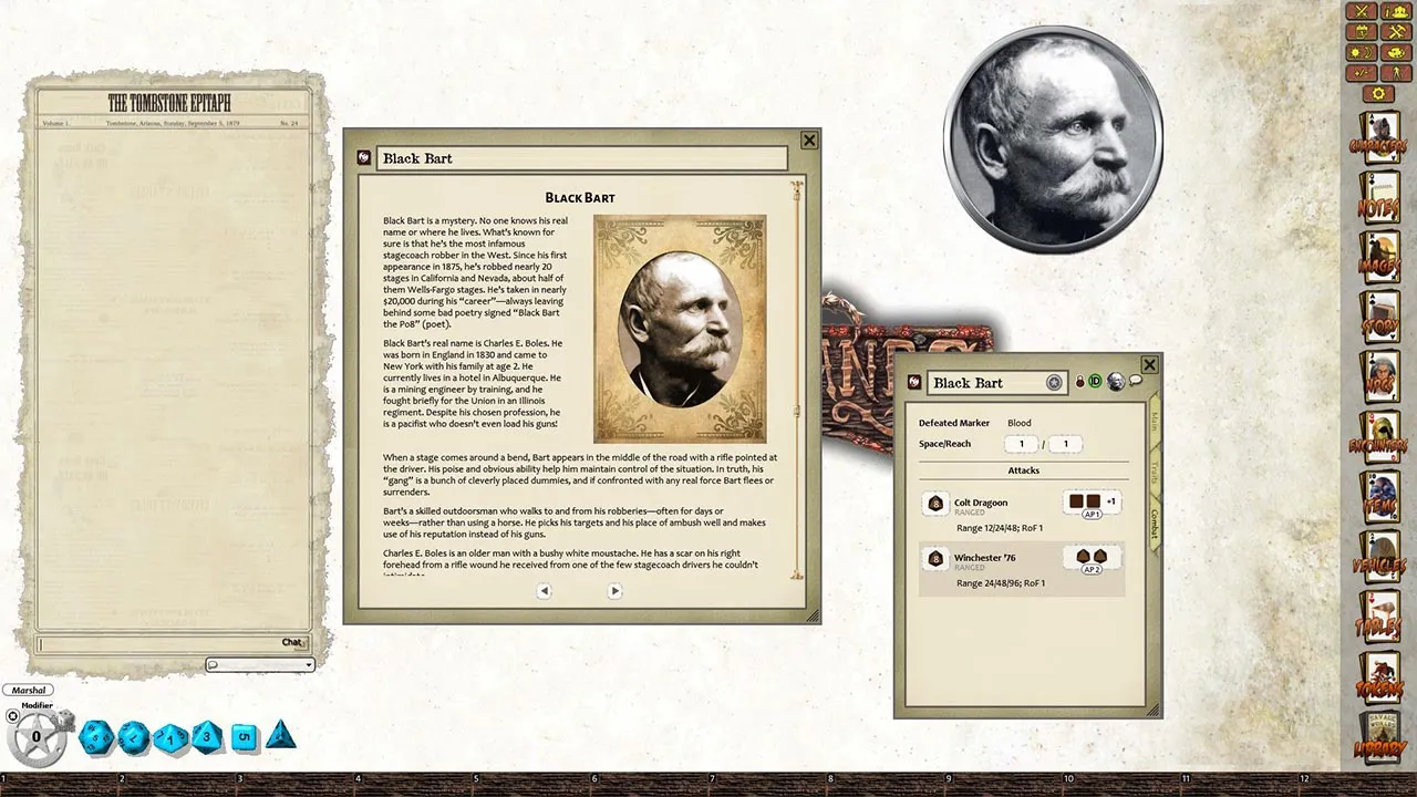 Fantasy Grounds - Lone Killers of the Southwest (Savage Worlds) Screenshot 4