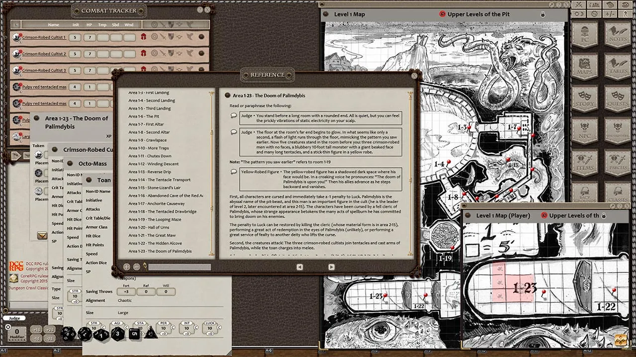 Fantasy Grounds - Dungeon Crawl Classics #68: The People of the Pit (DCC) Screenshot 2