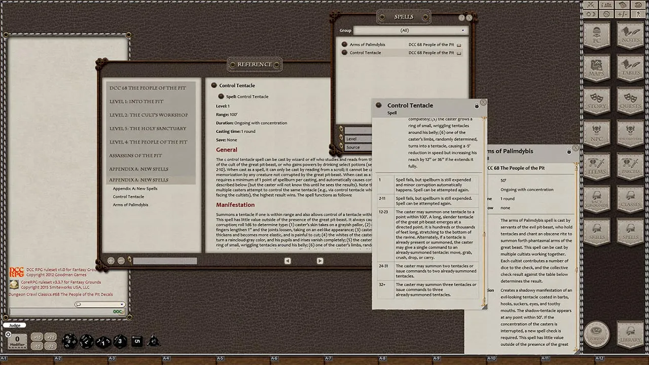 Fantasy Grounds - Dungeon Crawl Classics #68: The People of the Pit (DCC) Screenshot 1