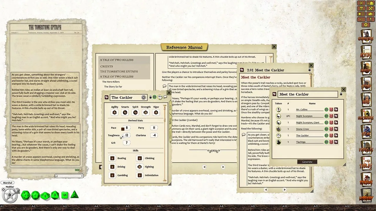 Fantasy Grounds - Deadlands Reloaded: A Tale of Two Killers (Savage Worlds) Screenshot 1