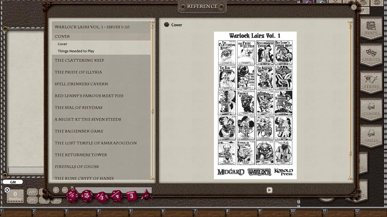 Fantasy Grounds - Warlock Lairs Volume 1 (5E) Screenshot 0