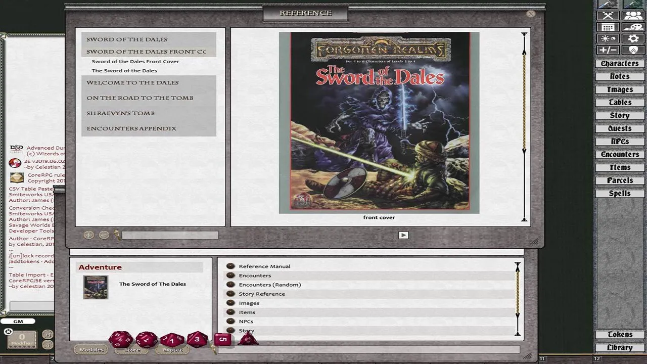 Fantasy Grounds - D&D Classics: The Sword of the Dales (2E) Screenshot 0