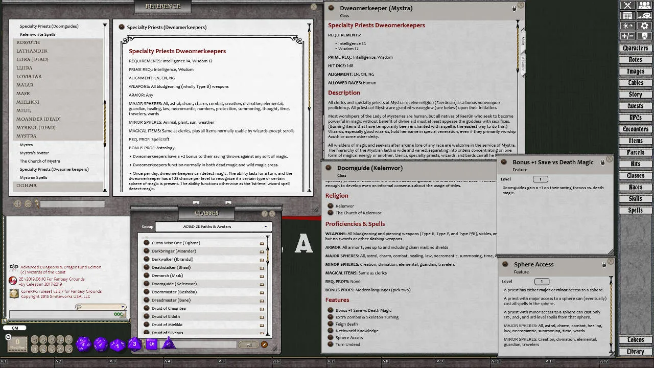 Fantasy Grounds - D&D Classics: Faiths & Avatars (2e) Screenshot 2